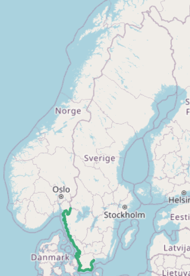 Utbredningskarta – var Ektång växer i Sverige
