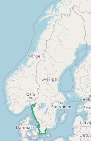 Utbredningskarta – var Karragenalg växer i Sverige