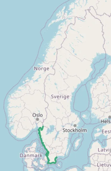Utbredningskarta – var Purpurtång växer i Sverige