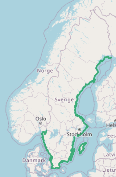 Utbredningskarta – var Rörhinna växer i Sverige