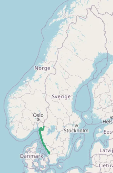 Utbredningskarta – var Sargassosnärja växer i Sverige